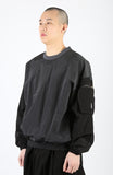 アジョバイアジョ（AJOBYAJO) Oversized Bomber Nylon Sweatshirt [Charcoal]