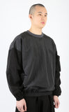 アジョバイアジョ（AJOBYAJO) Oversized Bomber Nylon Sweatshirt [Charcoal]