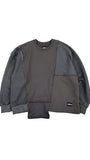 アジョバイアジョ（AJOBYAJO) Oversized Mixed Sweatshirt [Charcoal]