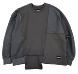 アジョバイアジョ（AJOBYAJO) Oversized Mixed Sweatshirt [Charcoal]