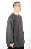 アジョバイアジョ（AJOBYAJO) Oversized Mixed Sweatshirt [Charcoal]