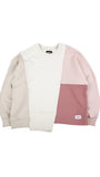 アジョバイアジョ（AJOBYAJO) Oversized Mixed Sweatshirt [Pink]