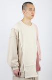 アジョバイアジョ（AJOBYAJO) Oversized Mixed Sweatshirt [Pink]