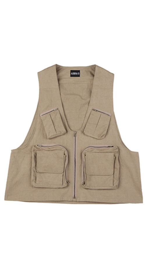 アジョバイアジョ（AJOBYAJO) Cargo Vest [Beige]