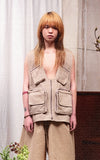 アジョバイアジョ（AJOBYAJO) Cargo Vest [Beige]