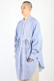 アジョバイアジョ（AJOBYAJO) Oversized Stripe Mixed Long Jacket [Blue]