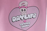 デイライフ(Daylife)  Daylife ♥ Esther Bunny Big Heart Eco Bag (Pink)
