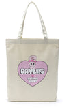 デイライフ(Daylife)  Daylife ♥ Esther Bunny Big Heart Eco Bag (WHITE)