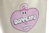 デイライフ(Daylife)  Daylife ♥ Esther Bunny Big Heart Eco Bag (WHITE)