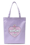 デイライフ(Daylife)  Daylife ♥ Esther Bunny Big Heart Eco Bag (PURPLE)