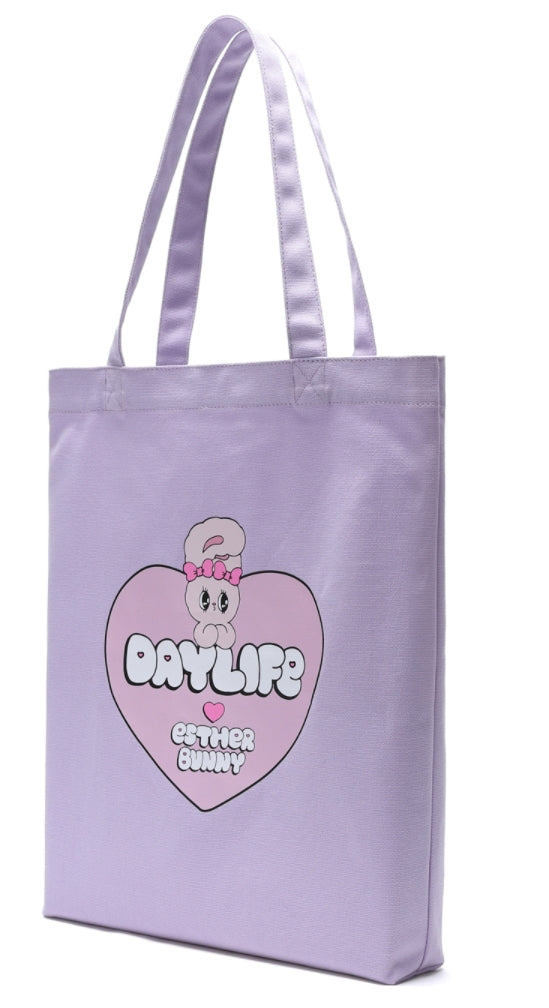 デイライフ(Daylife) Daylife ♥ Esther Bunny Big Heart Eco Bag (PURPLE) –  UNDERSTUDY CLUB