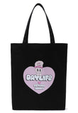 デイライフ(Daylife)  Daylife ♥ Esther Bunny Big Heart Eco Bag (BLACK)