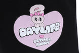 デイライフ(Daylife)  Daylife ♥ Esther Bunny Big Heart Eco Bag (BLACK)