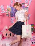 デイライフ(Daylife)  Daylife ♥ Esther Bunny lettering eco bag (WHITE)