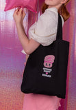 デイライフ(Daylife)  Daylife ♥ Esther Bunny lettering eco bag (BLACK)