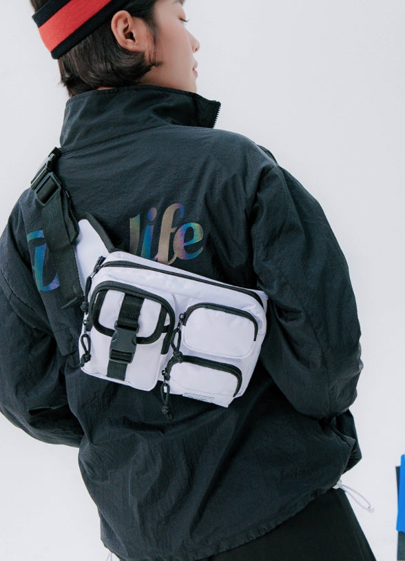 デイライフ(Daylife)  Daylife Multi-block waist bag (WHITE)