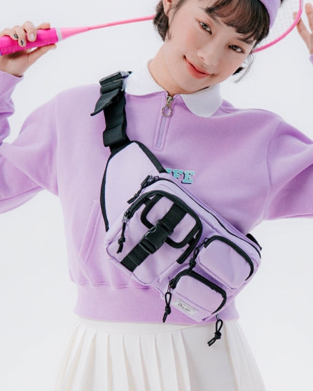 デイライフ(Daylife)  Daylife Multi-block waist bag (PURPLE)