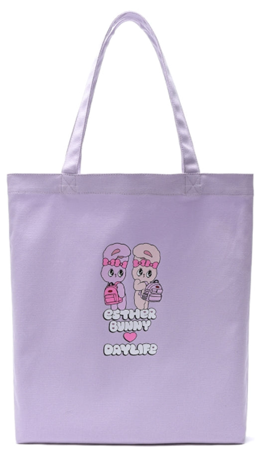 デイライフ(Daylife)  Daylife ♥ Esther Bunny Twin Bunny Eco Bag (PURPLE)