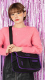 デイライフ(Daylife)  Daylife Mail messenger bag (BLACK/VIOLET)