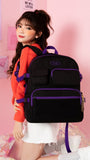 デイライフ(Daylife)  Daylife Multi pocket backpack (BLACK/VIOLET)