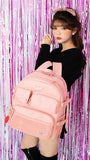 デイライフ(Daylife)  Daylife Multi pocket backpack (All pink)