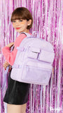 デイライフ(Daylife)  Daylife Multi pocket backpack (All PURPLE)