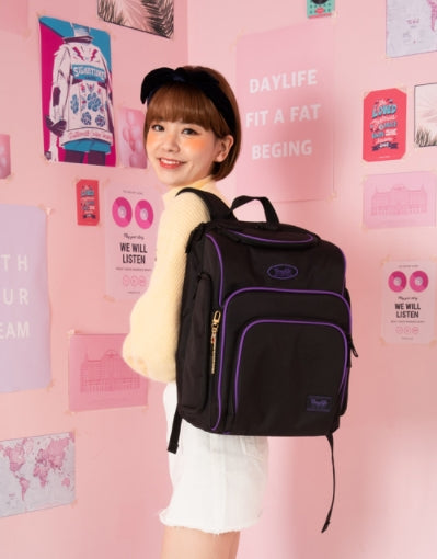 デイライフ(Daylife)  Daylife Study backpack (BLACK/VIOLET)