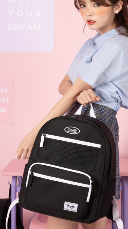 デイライフ(Daylife)  Daylife Layer backpack (BLACK/WHITE)