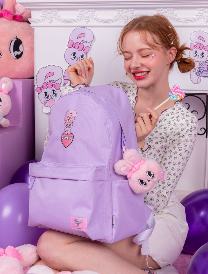 デイライフ(Daylife)  Daylife ♥ Esther Bunny Big Heart Day Backpack (Purple)