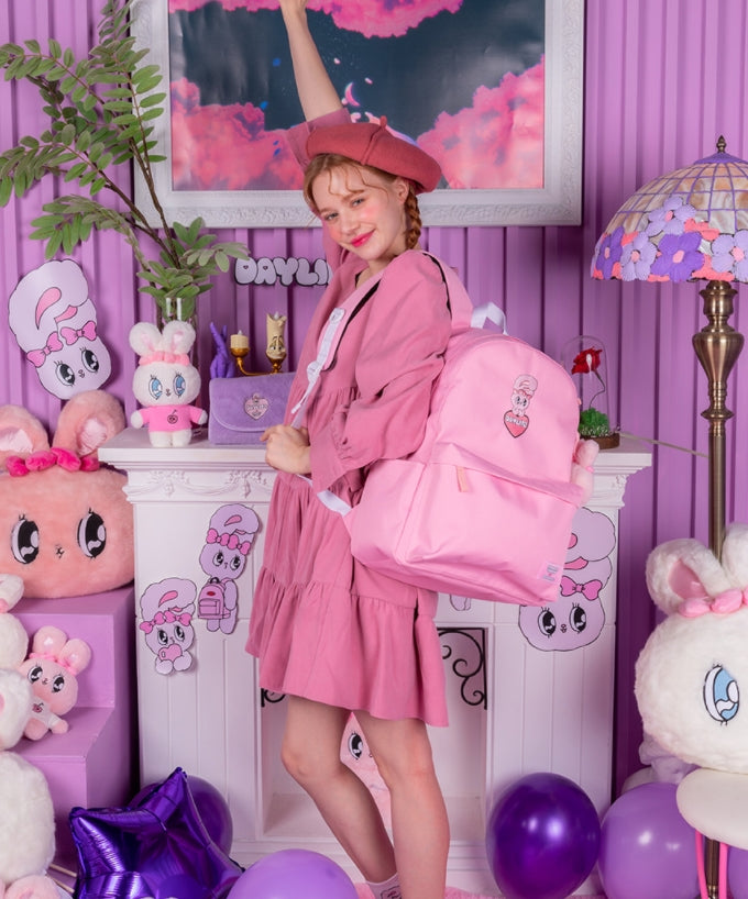 デイライフ(Daylife)  Daylife ♥ Esther Bunny Big Heart Day Backpack (PINK)