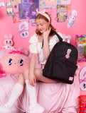 デイライフ(Daylife)  Daylife ♥ Esther Bunny Big Heart Day Backpack (BLACK)