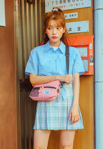 デイライフ(Daylife)  Daylife Square Cross bag (PINK)