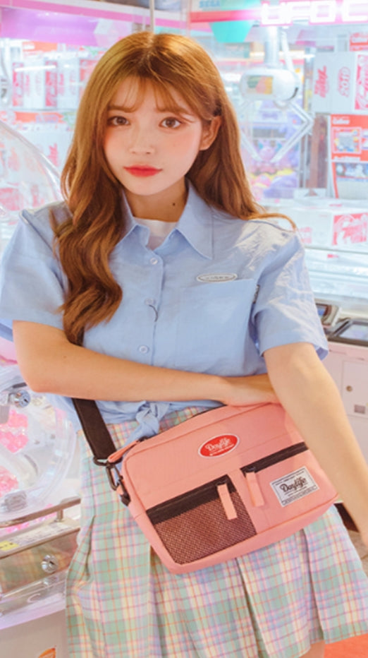 デイライフ(Daylife)  Daylife Square Cross bag (PINK)
