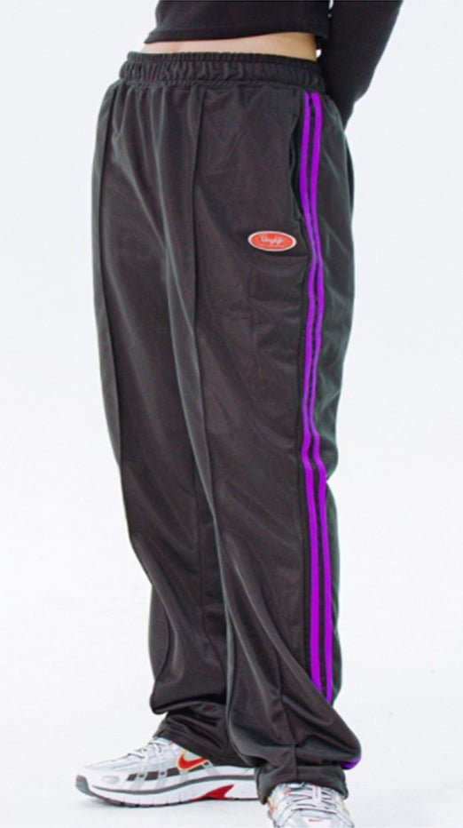 デイライフ(Daylife)  Daylife Line track pants (BLACK)