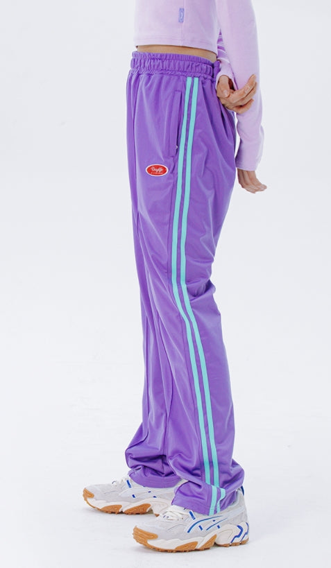 デイライフ(Daylife)  Daylife Line track pants (PURPLE)