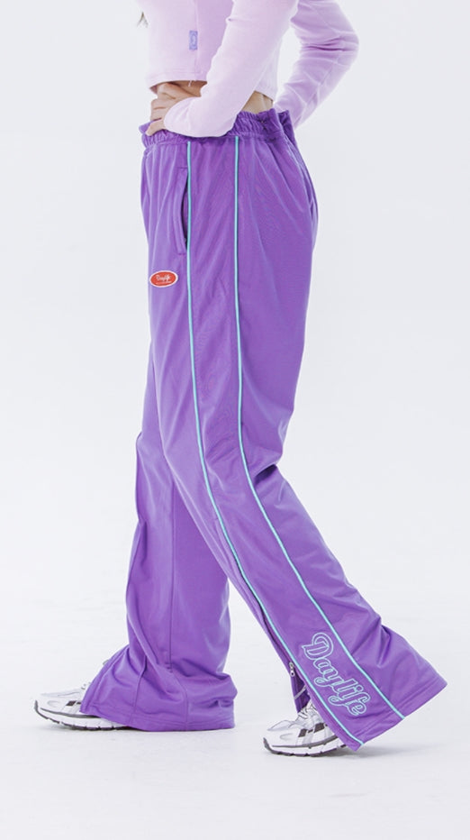 デイライフ(Daylife)  Daylife Logo track pants (PURPLE)
