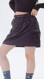 デイライフ(Daylife)  Daylife Reflective belted skirt (BLACK)