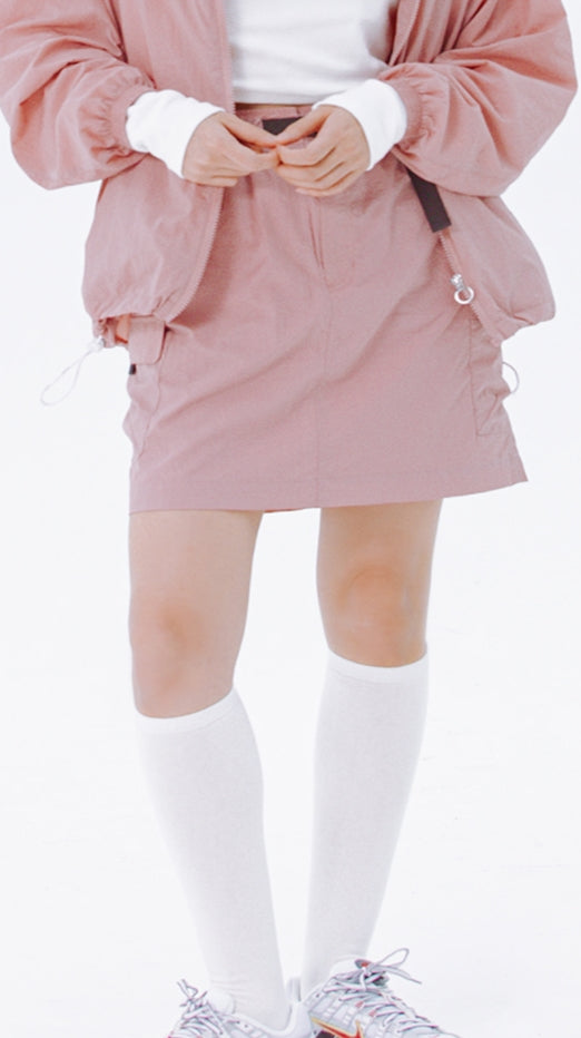 デイライフ(Daylife)  Daylife Reflective belted skirt (PINK)