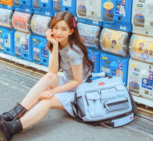 デイライフ(Daylife)  Daylife Multi pocket crossbody bag (WHITE)