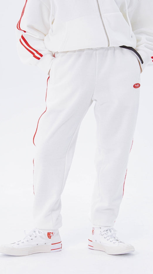 デイライフ(Daylife)  Daylife Line sweatpants (WHITE)