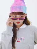 デイライフ(Daylife)  Daylife Collar cropped sweatshirt (GREY)