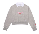 デイライフ(Daylife)  Daylife Collar cropped sweatshirt (GREY)