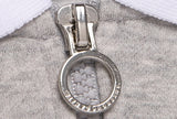 デイライフ(Daylife)  Daylife Collar cropped sweatshirt (GREY)