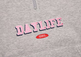 デイライフ(Daylife)  Daylife Collar cropped sweatshirt (GREY)