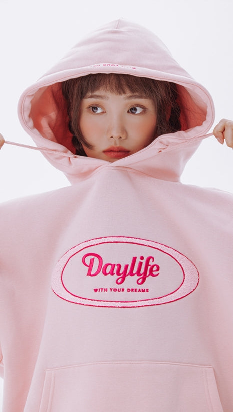 デイライフ(Daylife)  Daylife Logo hoodie (PINK)