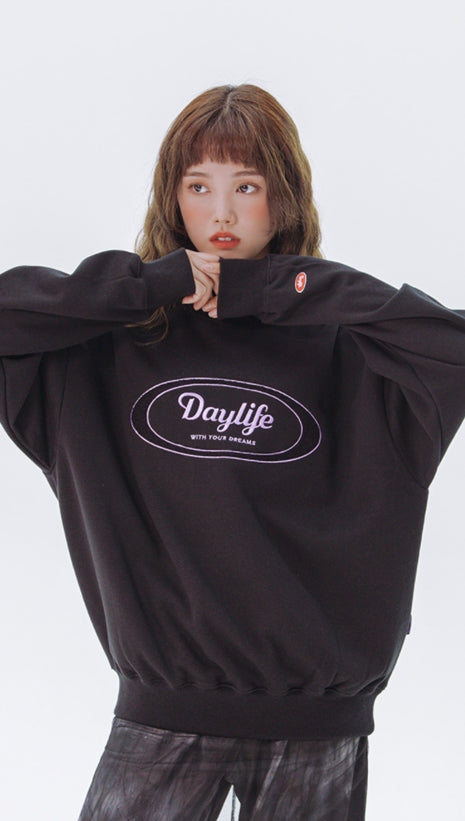 デイライフ(Daylife)  Daylife Logo sweatshirt (BLACK)