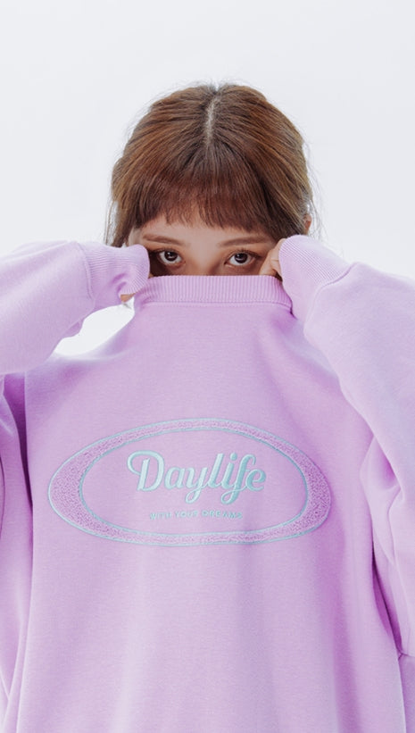 デイライフ(Daylife)  Daylife Logo sweatshirt (PURPLE)