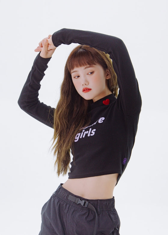 デイライフ(Daylife)  Daylife Half neck T-shirt (BLACK)