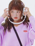 デイライフ(Daylife)  Daylife V-neck sweatshirt (PURPLE)