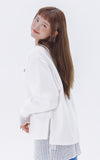 デイライフ(Daylife)  Daylife V-neck sweatshirt (WHITE)